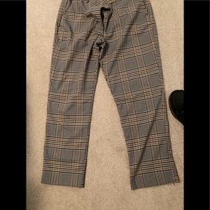 H&M cropped plaid pants